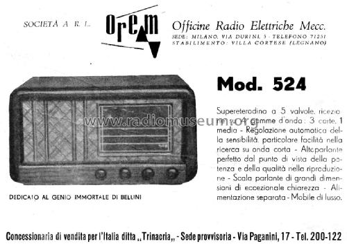 524; Orem; Milano (ID = 2429530) Radio