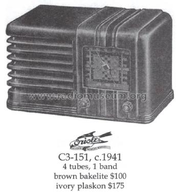 C3-151 ; Oriole brand (ID = 1455061) Radio