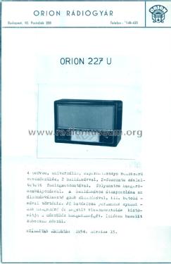 227U; Orion; Budapest (ID = 2238988) Radio