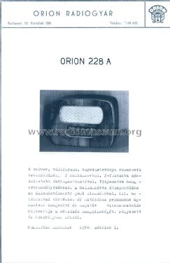 228A; Orion; Budapest (ID = 2238990) Radio