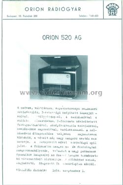 520AG; Orion; Budapest (ID = 2239006) Radio