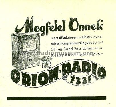 7331; Orion; Budapest (ID = 1855089) Radio