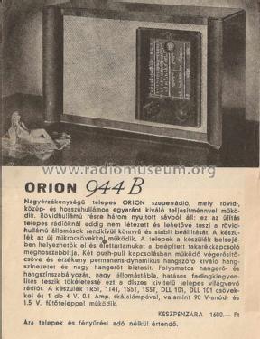 944B; Orion; Budapest (ID = 1489350) Radio