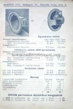 Speaker 9640; Orion; Budapest (ID = 1598952) Parleur