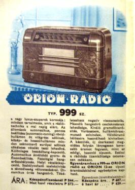 999; Orion; Budapest (ID = 1962515) Radio