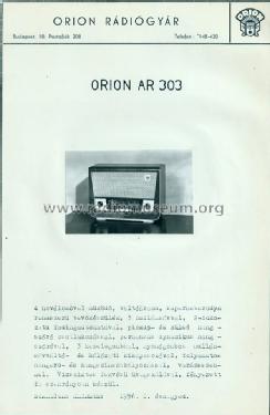 AR 303; Orion; Budapest (ID = 2236398) Radio