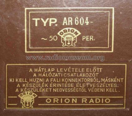 AR 604; Orion; Budapest (ID = 1373770) Radio