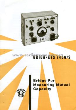 Bridge For Measuring Mutual Capacity 1436/S; Orion; Budapest (ID = 1345120) Equipment