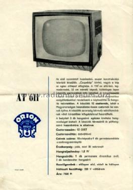 Budapest AT611; Orion; Budapest (ID = 704753) Television