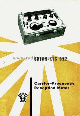 Carrier-Frequency Reception Meter 022; Orion; Budapest (ID = 1345092) Equipment