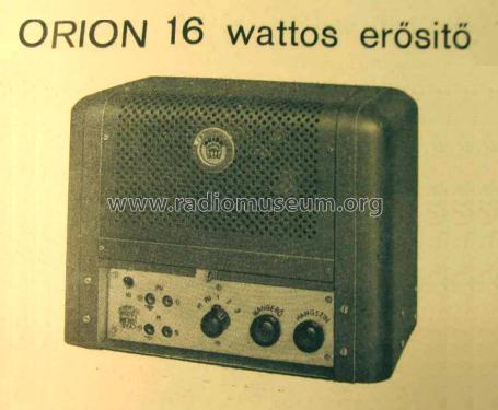 Erősítő Rádióval / Receiver 16 W; Orion; Budapest (ID = 1200015) Ampl/Mixer