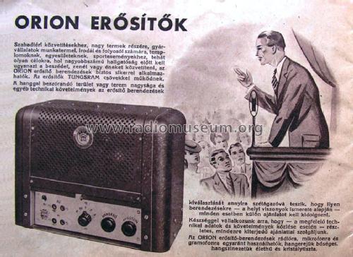 Erősítő Rádióval / Receiver 16 W; Orion; Budapest (ID = 1200017) Ampl/Mixer