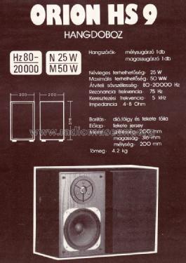 Mambo HS-9; Orion; Budapest (ID = 708311) Speaker-P