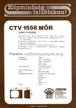 Mór Colour Television CTV 1556; Orion; Budapest (ID = 1093542) Televisore