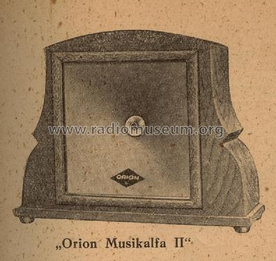 Musikalfa II ; Orion; Budapest (ID = 2242596) Speaker-P