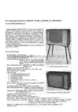 Sigma AT650; Orion; Budapest (ID = 1421854) Television
