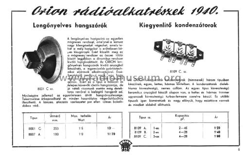 Speaker 8001 C; Orion; Budapest (ID = 1836436) Speaker-P