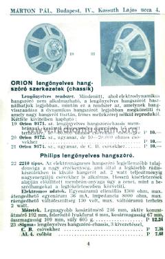 Speaker 9172; Orion; Budapest (ID = 1598965) Lautspr.-K
