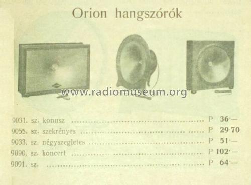 Speaker Box 9091; Orion; Budapest (ID = 1602546) Parlante