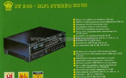 AM-FM Stereo Tuner ST-240; Orion; Budapest (ID = 422543) Radio