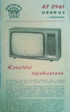 Uranus Electronic AT 2961; Orion; Budapest (ID = 1195283) Television