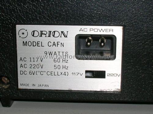 AM/FM Cassette Recorder CAF-N; Orion Electric Co., (ID = 2113387) Radio