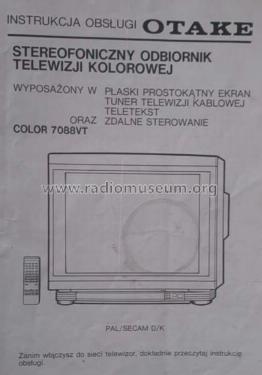 Otake Color 7088 VT; Orion Electric Co., (ID = 1813400) Televisore