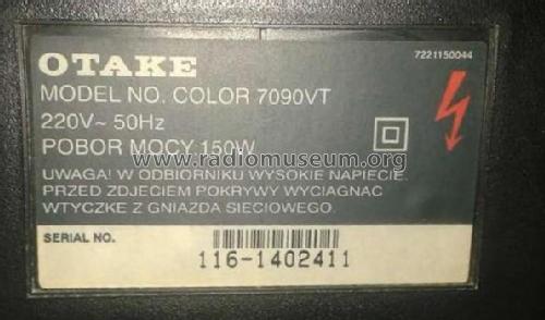 Otake Color 7090VT; Orion Electric Co., (ID = 1813391) Television