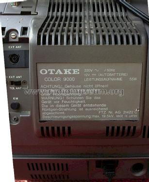 Otake Color 9000; Orion Electric Co., (ID = 1282101) Television
