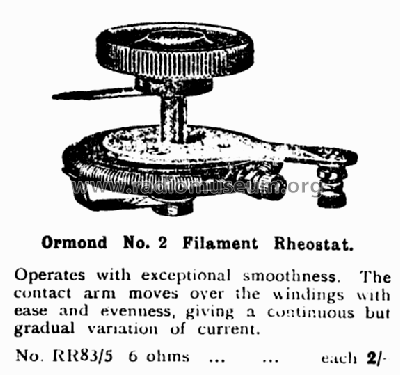 Filament Rheostat No.2; Ormond Engineering (ID = 671797) Bauteil