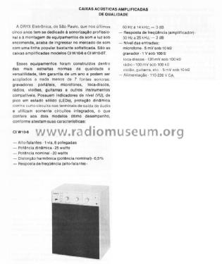 Caixa acústica amplificada CI W10-6; Oryx Comércio e (ID = 1904303) Speaker-P