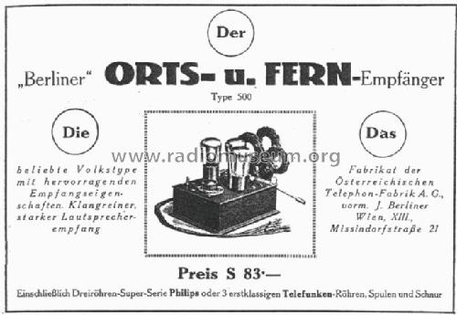 Berliner 500; ÖTAG; (ID = 3722) Radio