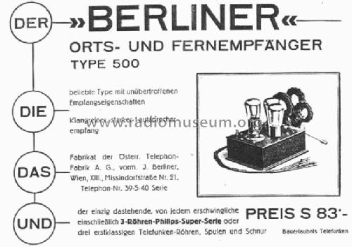 Berliner 500; ÖTAG; (ID = 3723) Radio