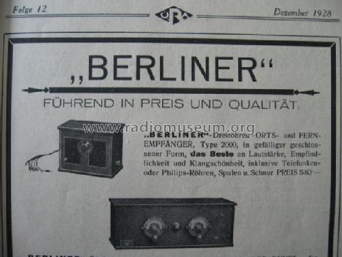 Berliner Orts- und Fernempfänger 2000; ÖTAG; (ID = 316880) Radio