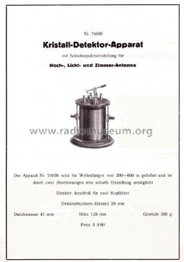 Kristall-Detektor-Apparat 74100; ÖTAG; (ID = 1985939) Crystal