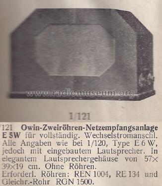 E5W; Owin; Hannover (ID = 1477070) Radio