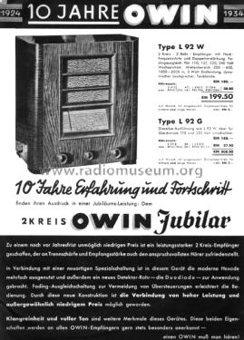 Jubilar L92G; Owin; Hannover (ID = 1782888) Radio