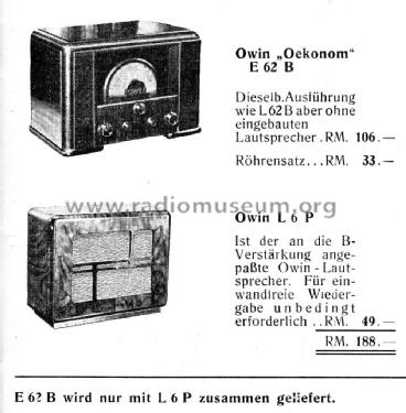 Oekonom E62B; Owin; Hannover (ID = 2670788) Radio