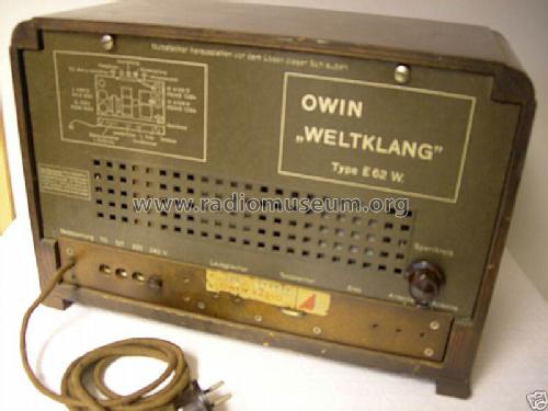 Weltklang E62W; Owin; Hannover (ID = 325195) Radio