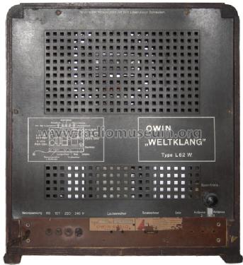 Weltklang L62W; Owin; Hannover (ID = 481059) Radio