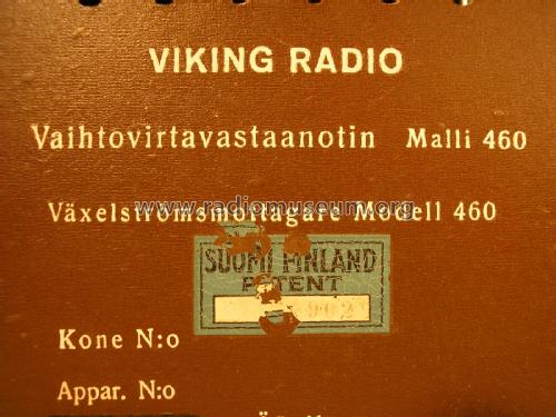 Viking Radio Vaihtovirtavastaanotin 460; Oy Helvar; Helsinki (ID = 2989246) Radio
