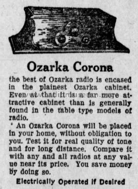 Corona Model 78 DC; Ozarka Inc.; Chicago (ID = 2089073) Radio