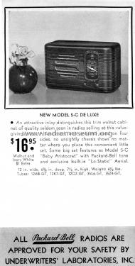 5-C De Luxe ; Packard Bell Co.; (ID = 1661040) Radio