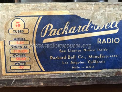 5M ; Packard Bell Co.; (ID = 2109215) Radio