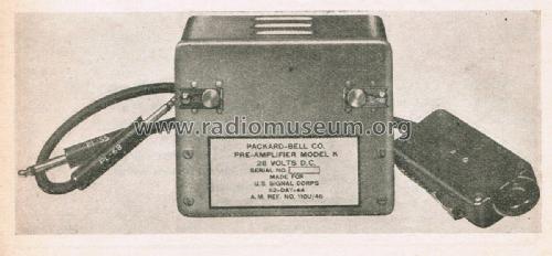 Preamplifier K; Packard Bell Co.; (ID = 2767126) Ampl/Mixer