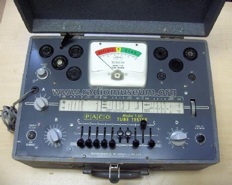 T60 Tube Tester ; PACO Electronics Co. (ID = 1071717) Equipment