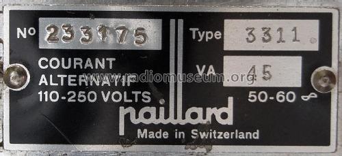 3311; Paillard AG; St. (ID = 1992711) Radio