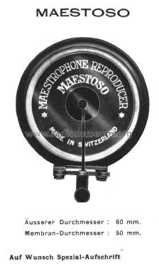 Reproducer Maestoso; Paillard AG; St. (ID = 1665433) Mikrofon/TA