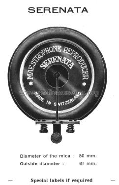 Reproducer Serenata; Paillard AG; St. (ID = 1665428) Microphone/PU