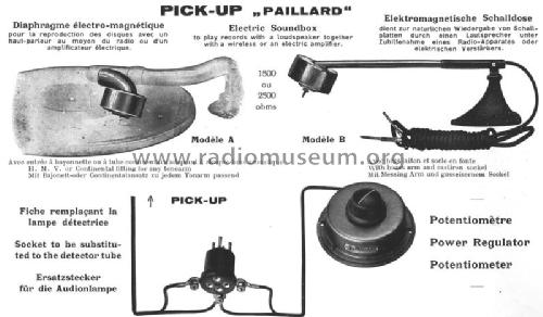 Pick-Up Modèle A; Paillard AG; St. (ID = 1665448) Microphone/PU